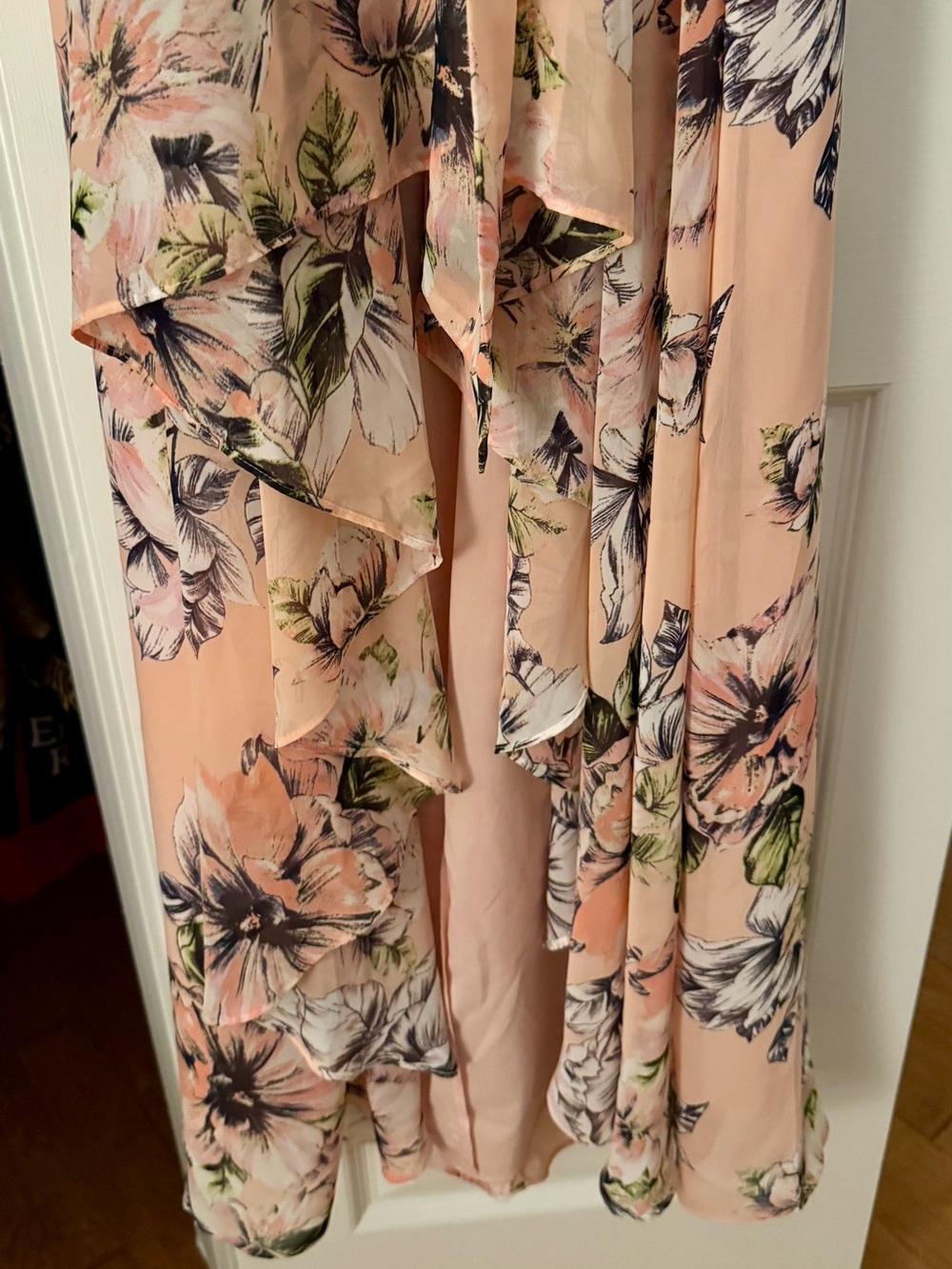 Eliza J Peach Floral Belted Maxi - Picture 3 of 8
